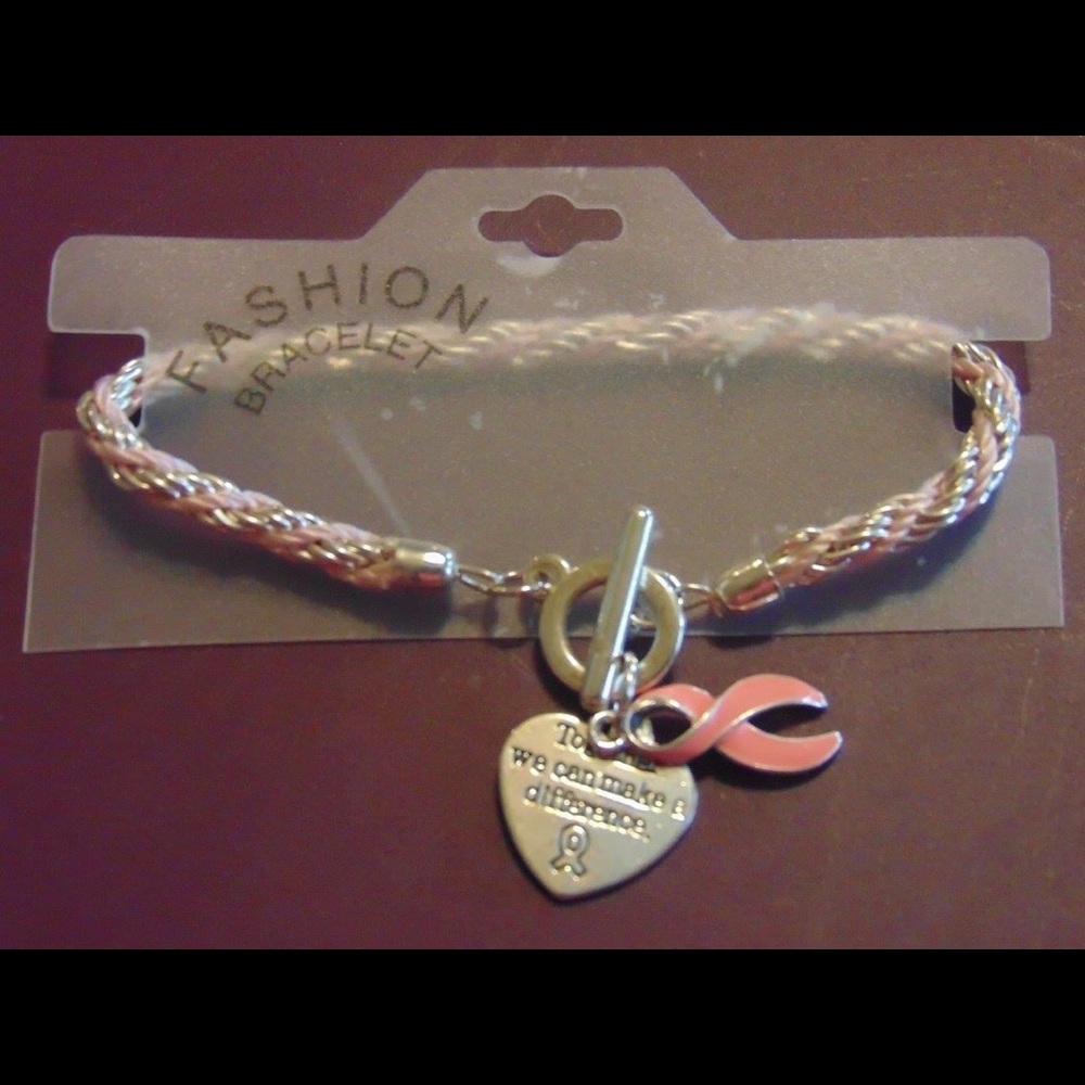 “Together We Can Make A Difference” Pink rope